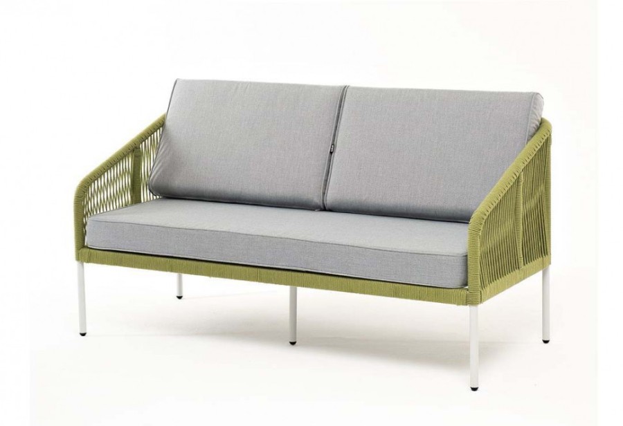 Лаунж-зона 4-местная Канны из роупа со столом Глория салатовая 4sis