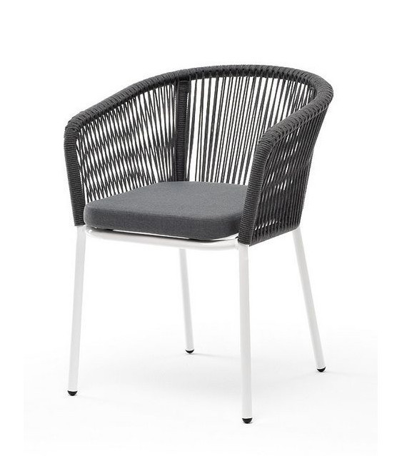 Плетеный стул из роупа Марсель серый 4sis
