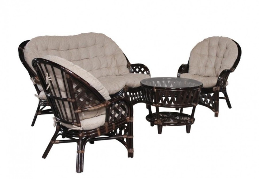 Комплект из натурального ротанга Рузвельт White ЭкоДизайн