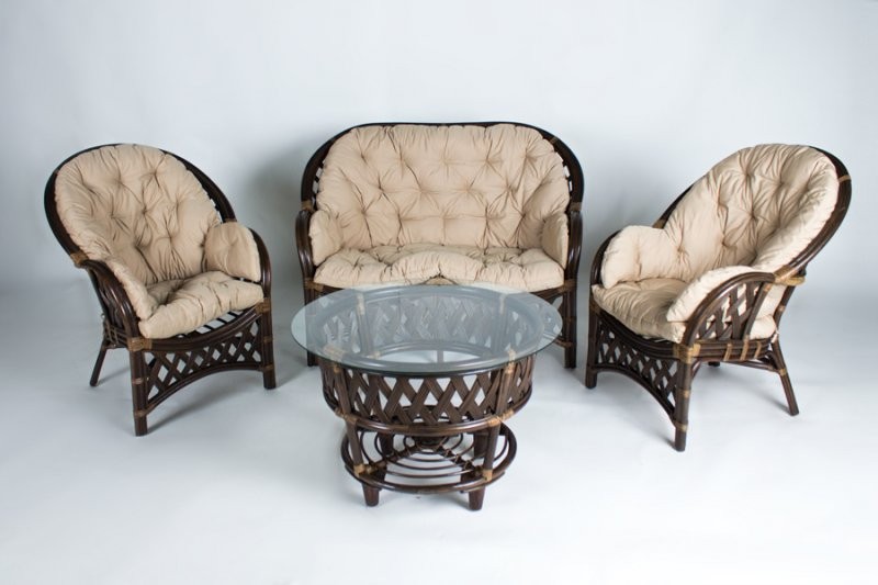 Комплект из натурального ротанга Рузвельт White ЭкоДизайн