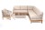 Модульная угловая лаунж-зона Канны из роупа, основание дуб, бежевая 4sis