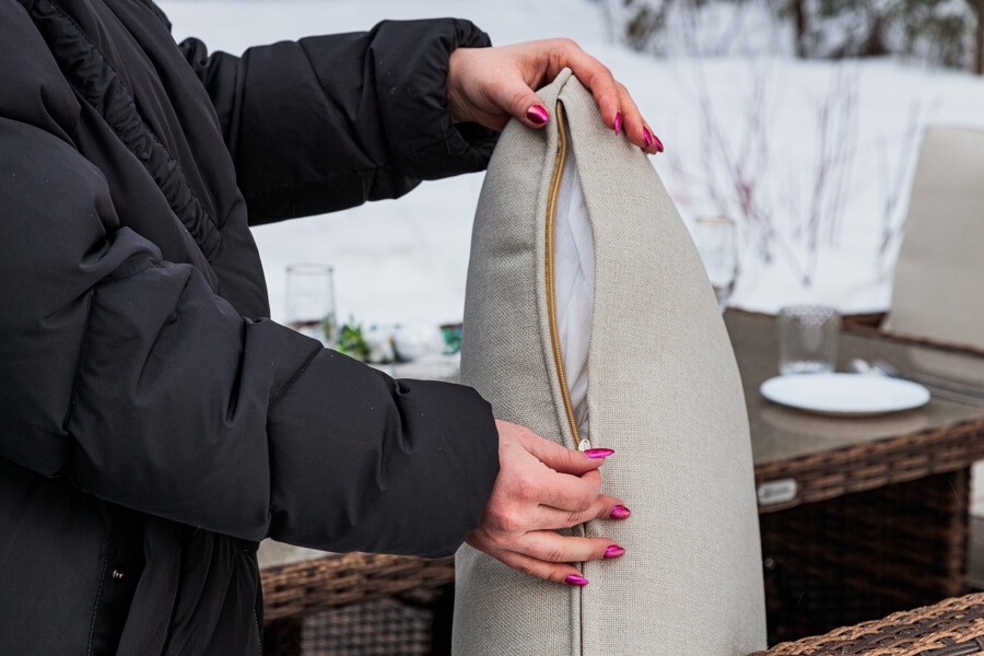 Угловой комплект из искусственного ротанга ZORRO WOOD коричневый Royal Family