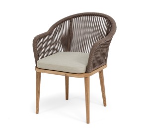 Стул плетеный из роупа Лион, коричневый 4sis