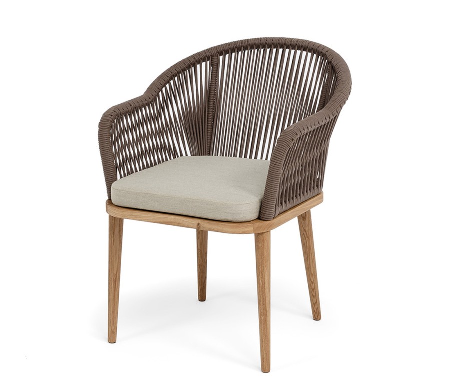 Стул плетеный из роупа Лион, коричневый 4sis