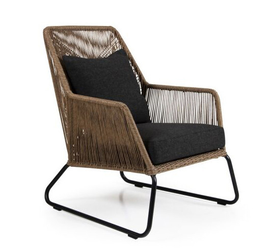 Кресло плетеное коричневое MIDWAY Brafab