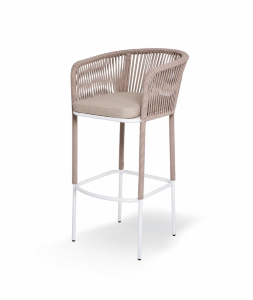 Барный стул из роупа Марсель бежевый 4sis Барный стул из роупа Марсель бежевый 4sis