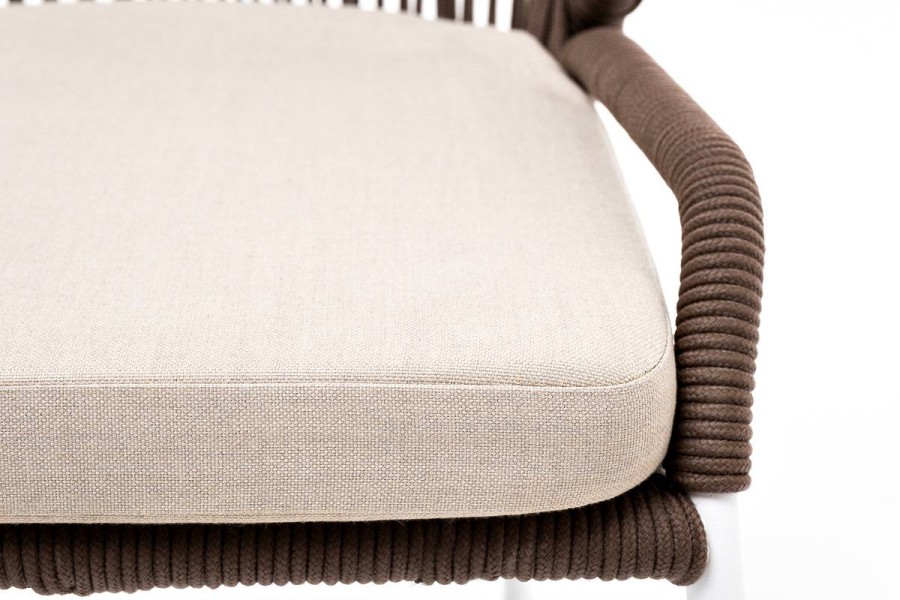 Плетеный стул Милан из роупа бежево-коричневый 4sis