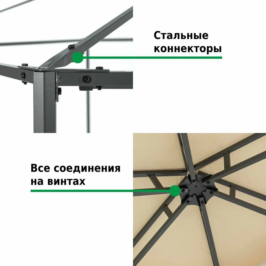 Садовый тент шатер 2х2х2м 1080 Green Glade Гарден