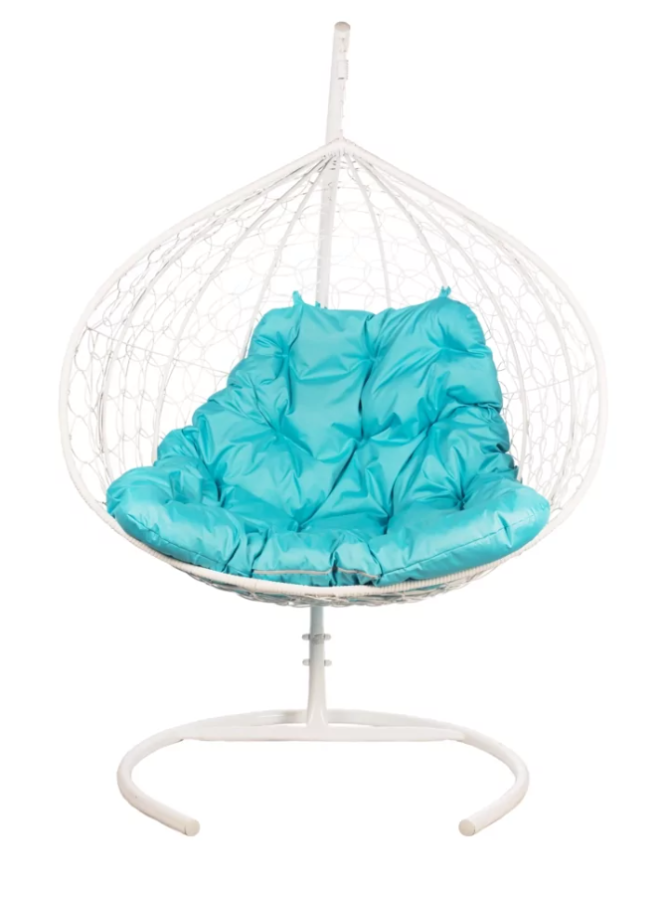 Двойное подвесное кресло Gemini promo белое Garden story