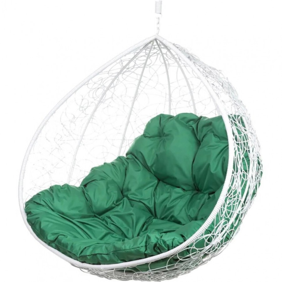 Двойное подвесное кресло Gemini promo белое Garden story