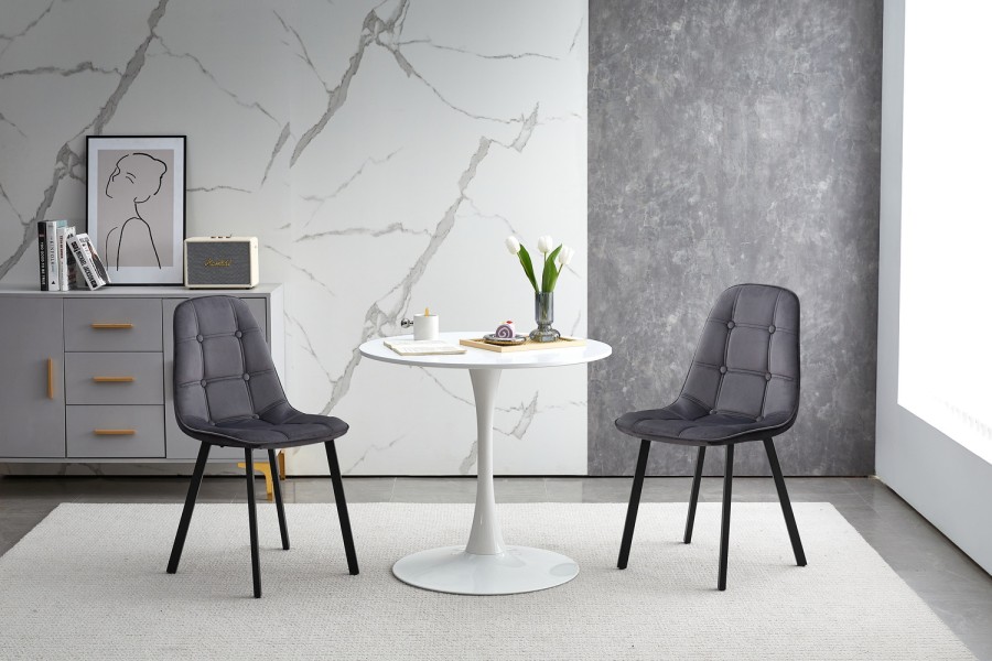 Стол Сатурн круглый обеденный из керамики, белый глянец 4sis