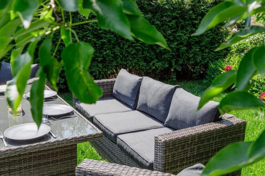 Комплект мебели Karl с обеденным столом серый Royal Family