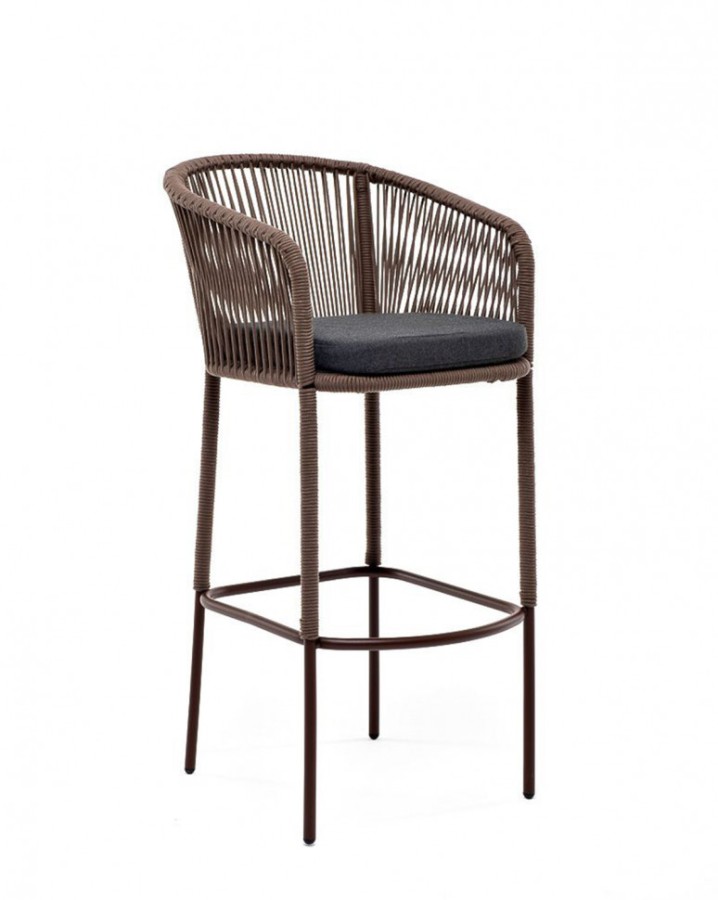 Барный стул из роупа Марсель коричневый 4sis