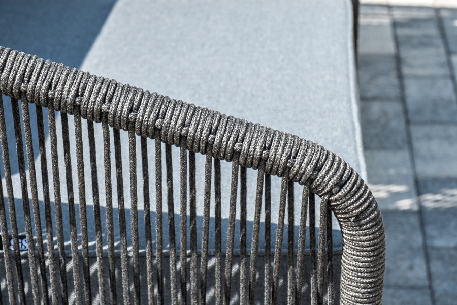 Лаунж-зона 5-местная из роупа Канны светло-серая 4sis