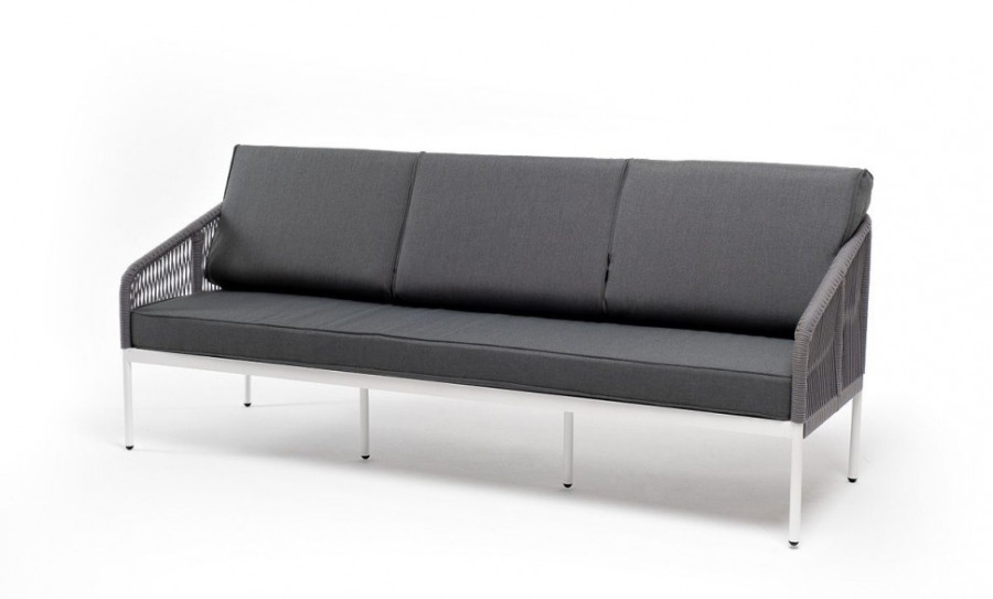 Лаунж-зона 5-местная из роупа Канны светло-серая 4sis