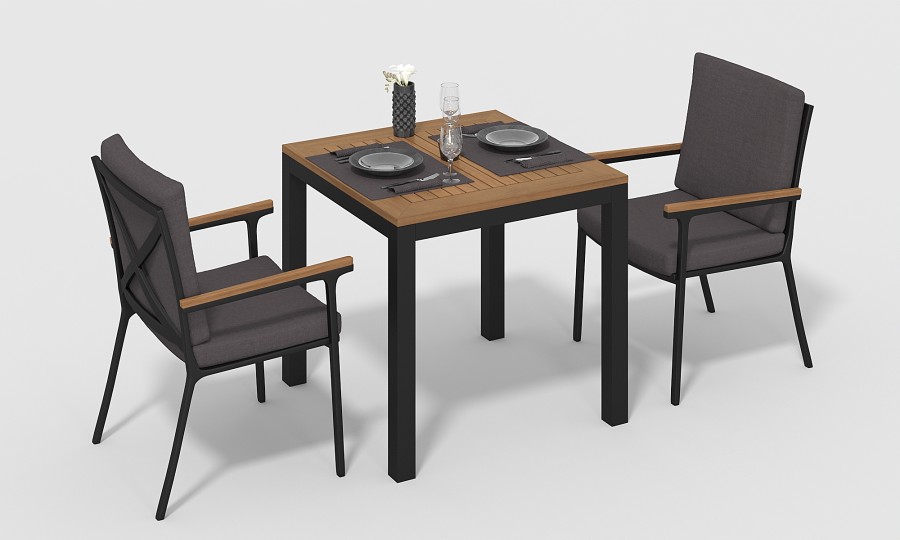 Стол Bella 80 черный Gardenini