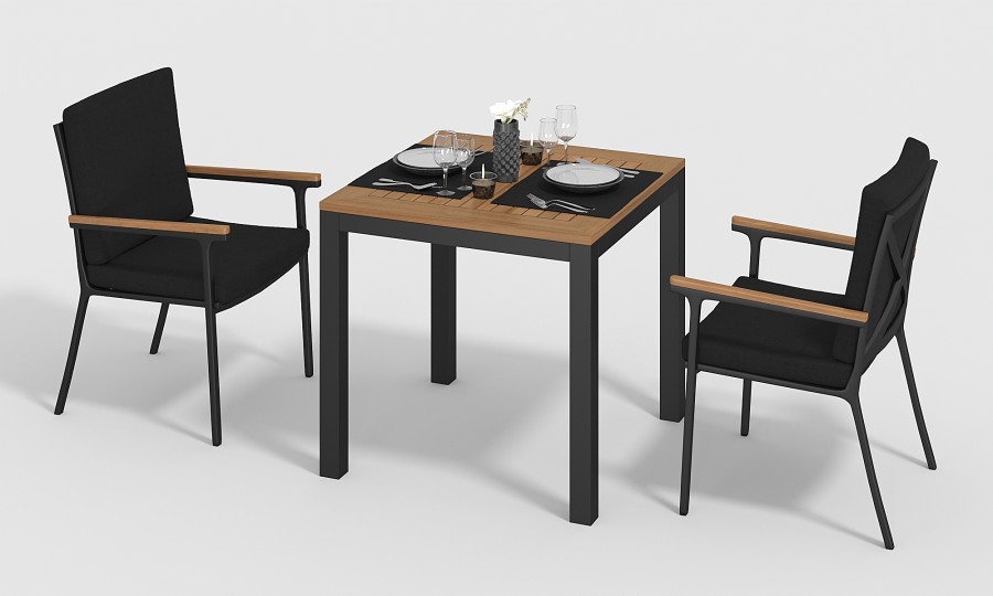 Стол Bella 80 черный Gardenini