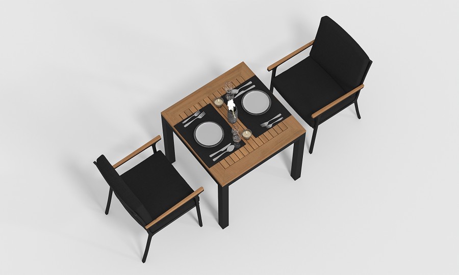 Стол Bella 80 черный Gardenini