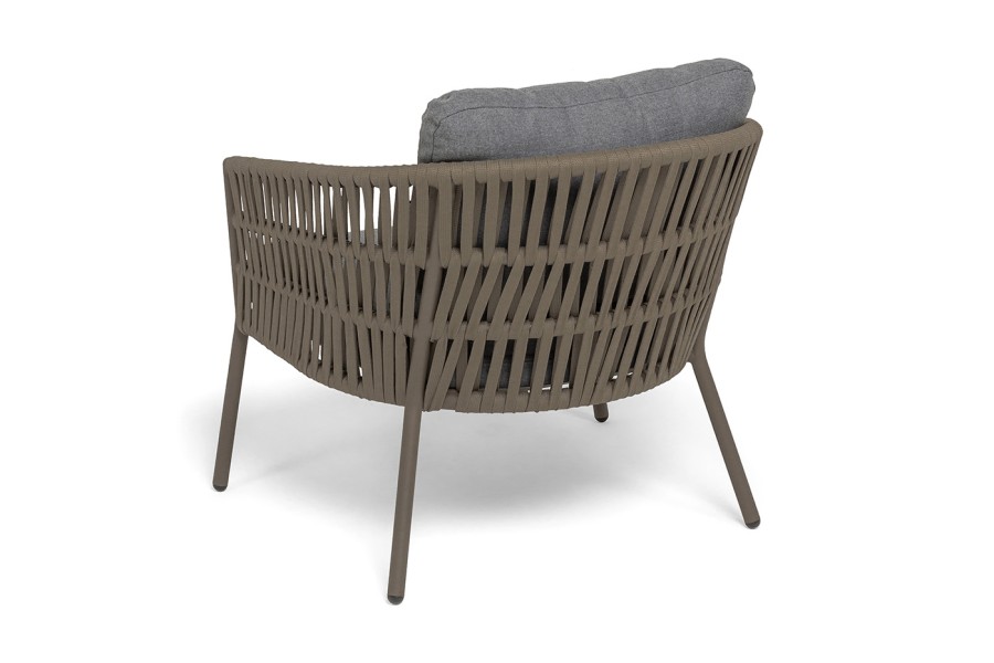Кресло плетеное из роупа Комо, серо-коричневый 4sis