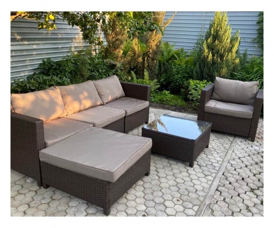 Комплект плетеной мебели YR821A Brown/Beige Афина