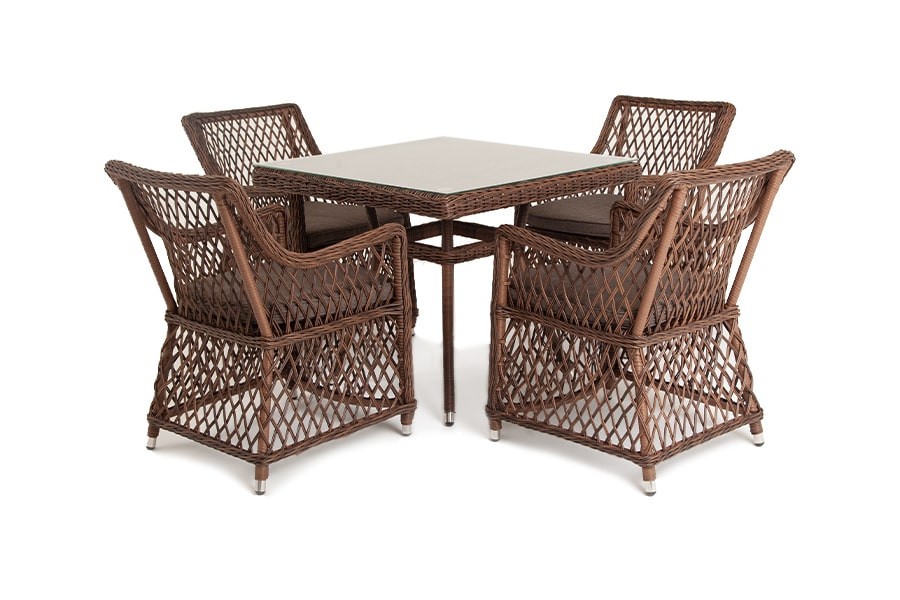 Стол из искусственного ротанга Айриш Brown 4sis