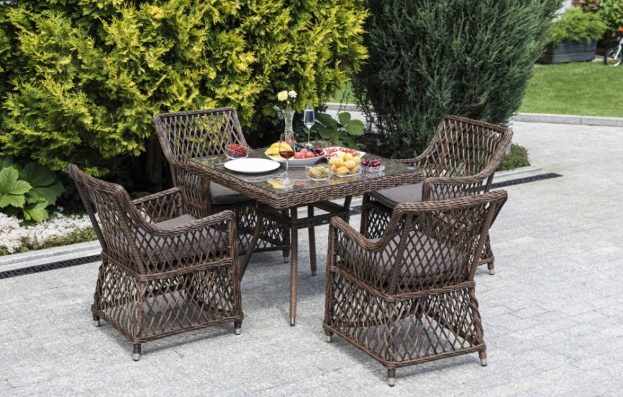 Стол из искусственного ротанга Айриш Brown 4sis