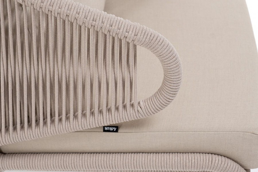 Лаунж-зона 5-местная из роупа Милан бежевая 4sis