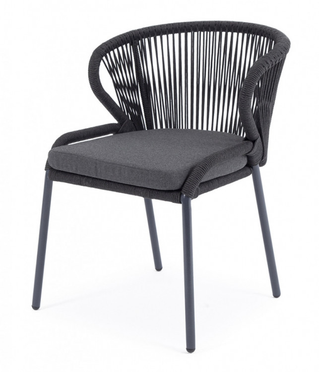 Плетеный стул из роупа Милан темно-серый 4sis