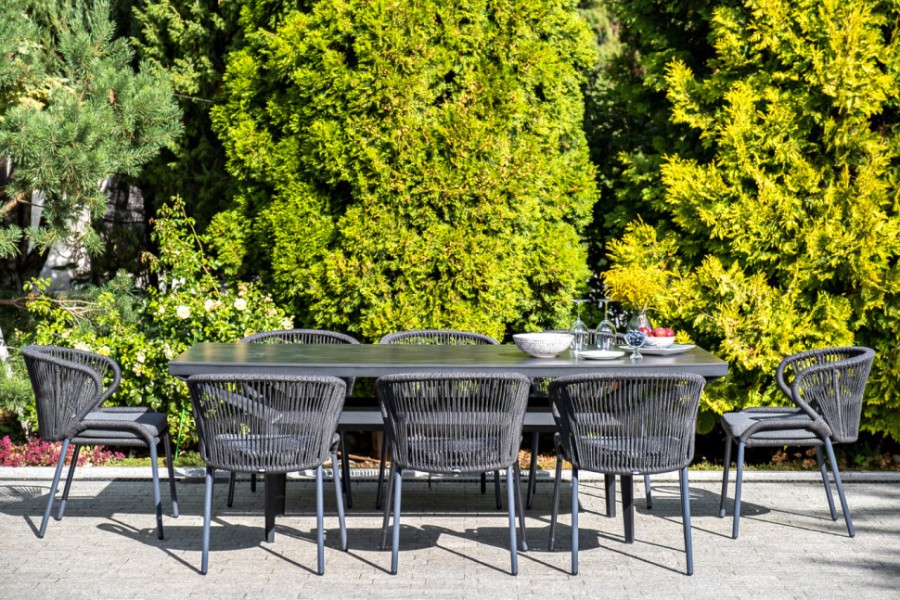 Плетеный стул Милан из роупа темно-серый 4sis