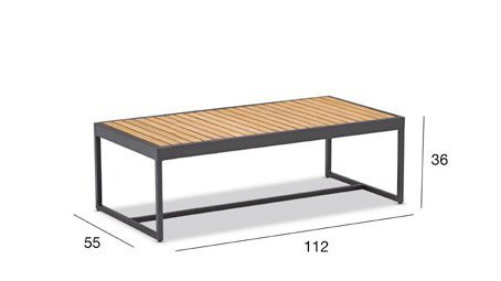 Кофейный стол Flen Amal серый Brafab