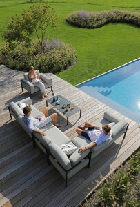 Комплект лаунж-зоны Stockholm антрацит/серый Brafab