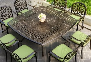 Стол из литого алюминия Capri 8 Кит Маркет