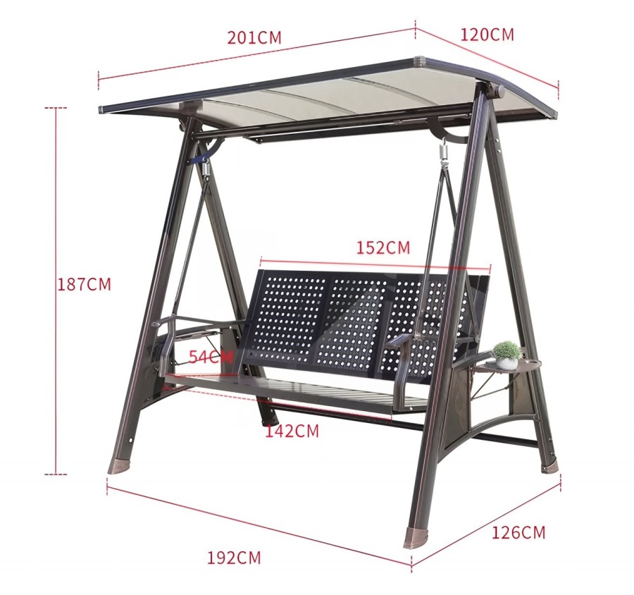 Качели садовые Magnate W из алюминия Кит маркет