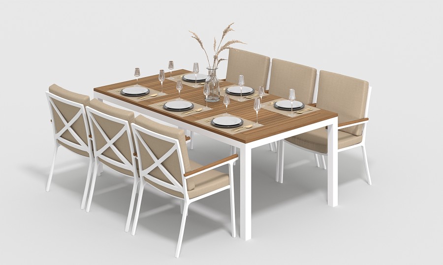 Обеденная группа Bella-2 200 бежевая Gardenini