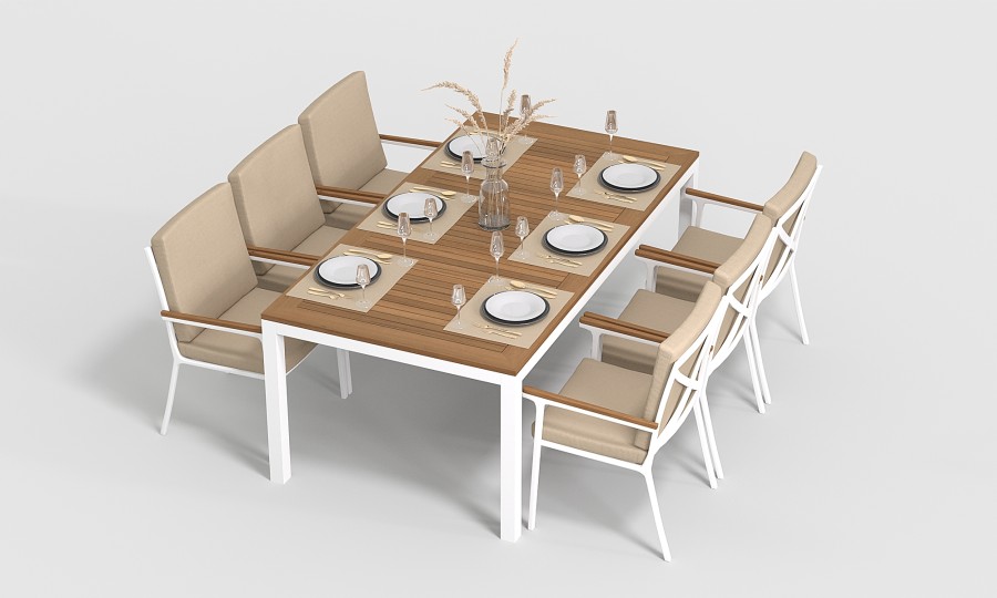 Обеденная группа Bella-2 200 бежевая Gardenini