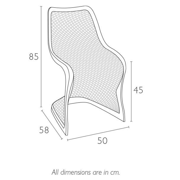 Стул пластиковый Bloom серебристый Garden