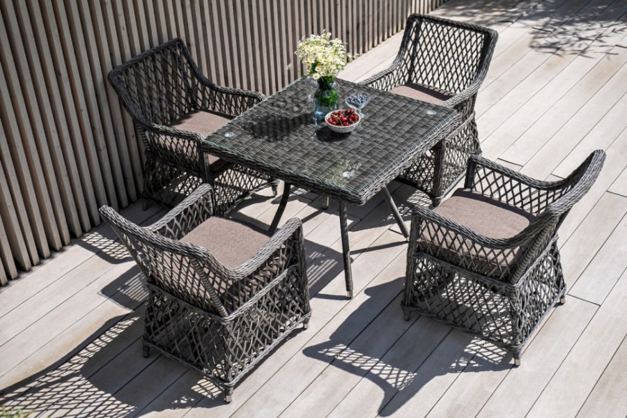 Стол из искусственного ротанга Айриш Graphite 4sis