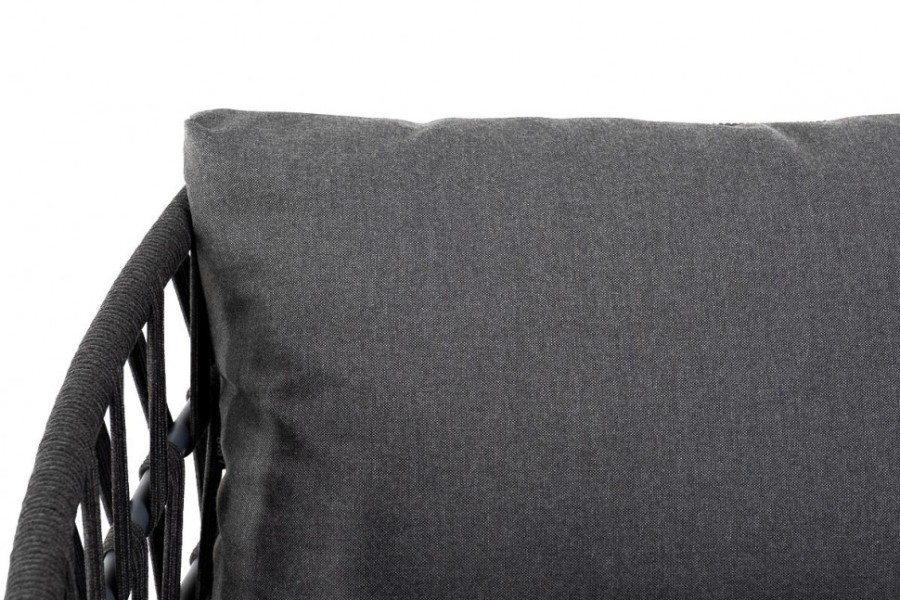 Диван 2-местный из роупа Диего темно-серый 4sis