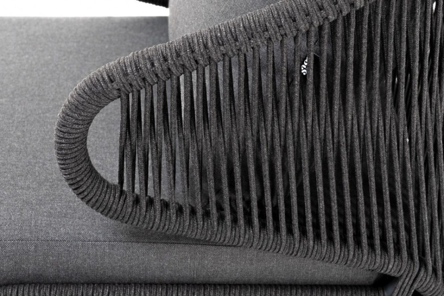 Лаунж-зона 5-местная из роупа Милан темно-серая 4sis