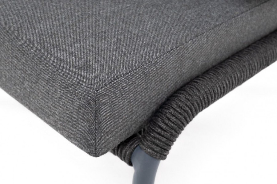 Лаунж-зона 5-местная из роупа Милан темно-серая 4sis