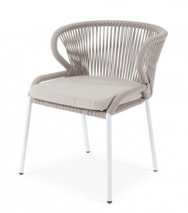 Плетеный стул Милан из роупа бежевый 4sis