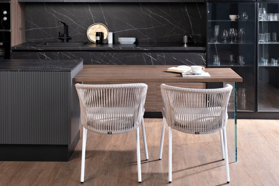 Плетеный стул Милан из роупа бежевый 4sis