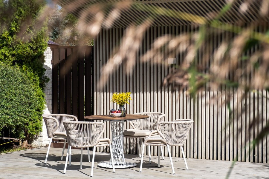 Плетеный стул Милан из роупа бежевый 4sis