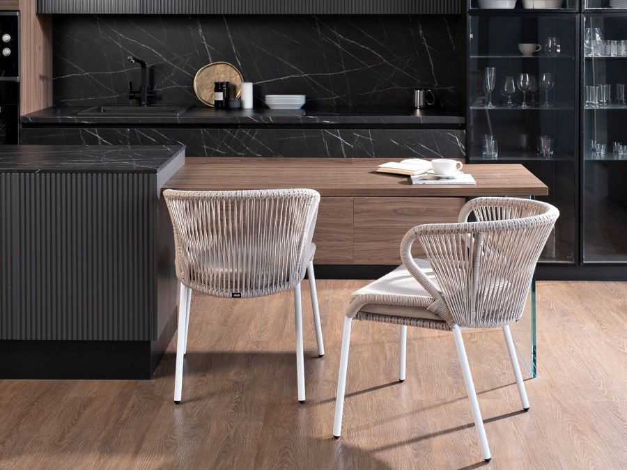 Плетеный стул Милан из роупа бежевый 4sis