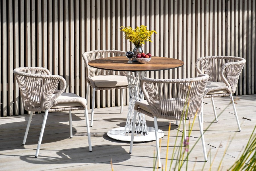 Плетеный стул Милан из роупа бежевый 4sis