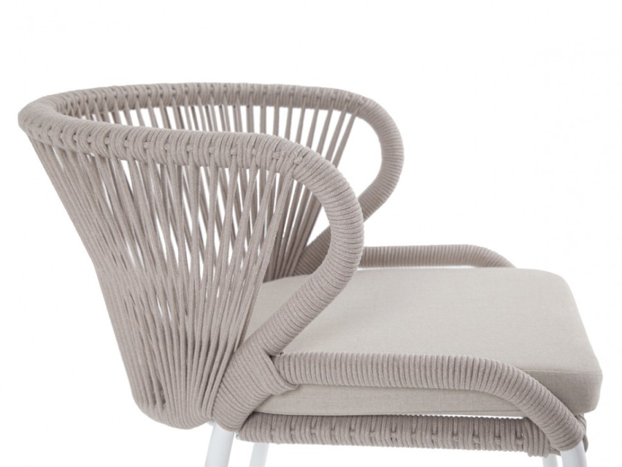 Плетеный стул Милан из роупа бежевый 4sis