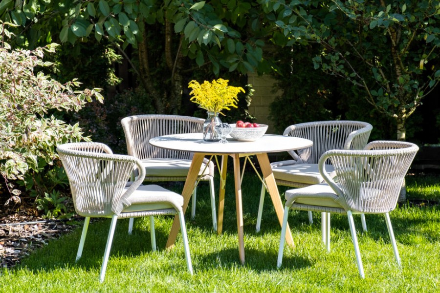 Плетеный стул Милан из роупа бежевый 4sis