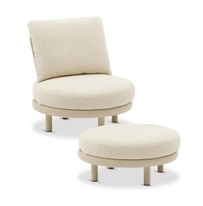 Кресло с пуфом Gotland, бежевый Brafab