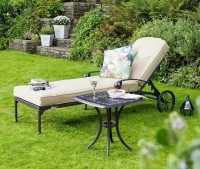 Шезлонг из литого алюминия Fiorino бронза Кит Маркет