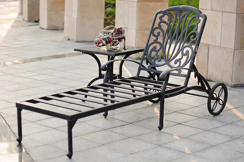 Шезлонг из литого алюминия Fiorino бронза Кит Маркет